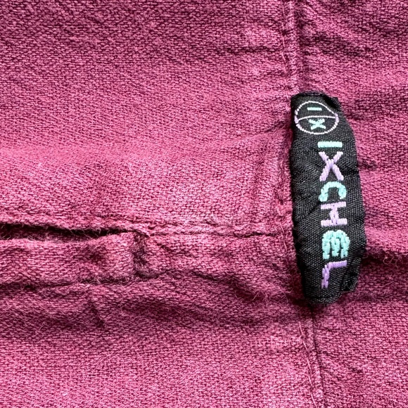 Ixchel Bohemian Guatemalan Burgundy Harem Pants in 100% Cotton - Picture 3 of 5